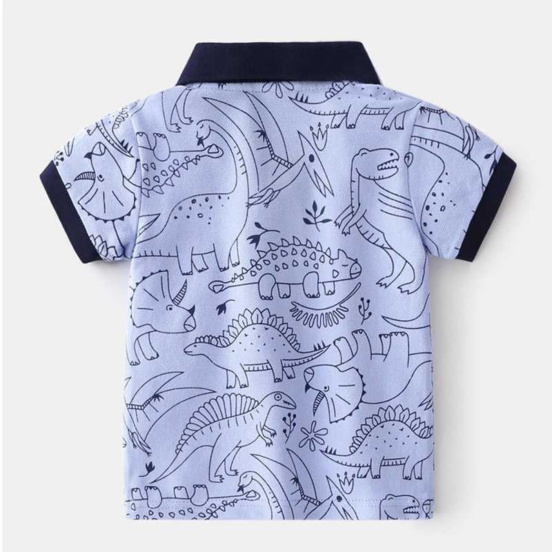 Childrens collar T-shirt 2024 summer boy polo shirt short sleeved T-shirt 2-6 year baby cotton blend casual top W241223
