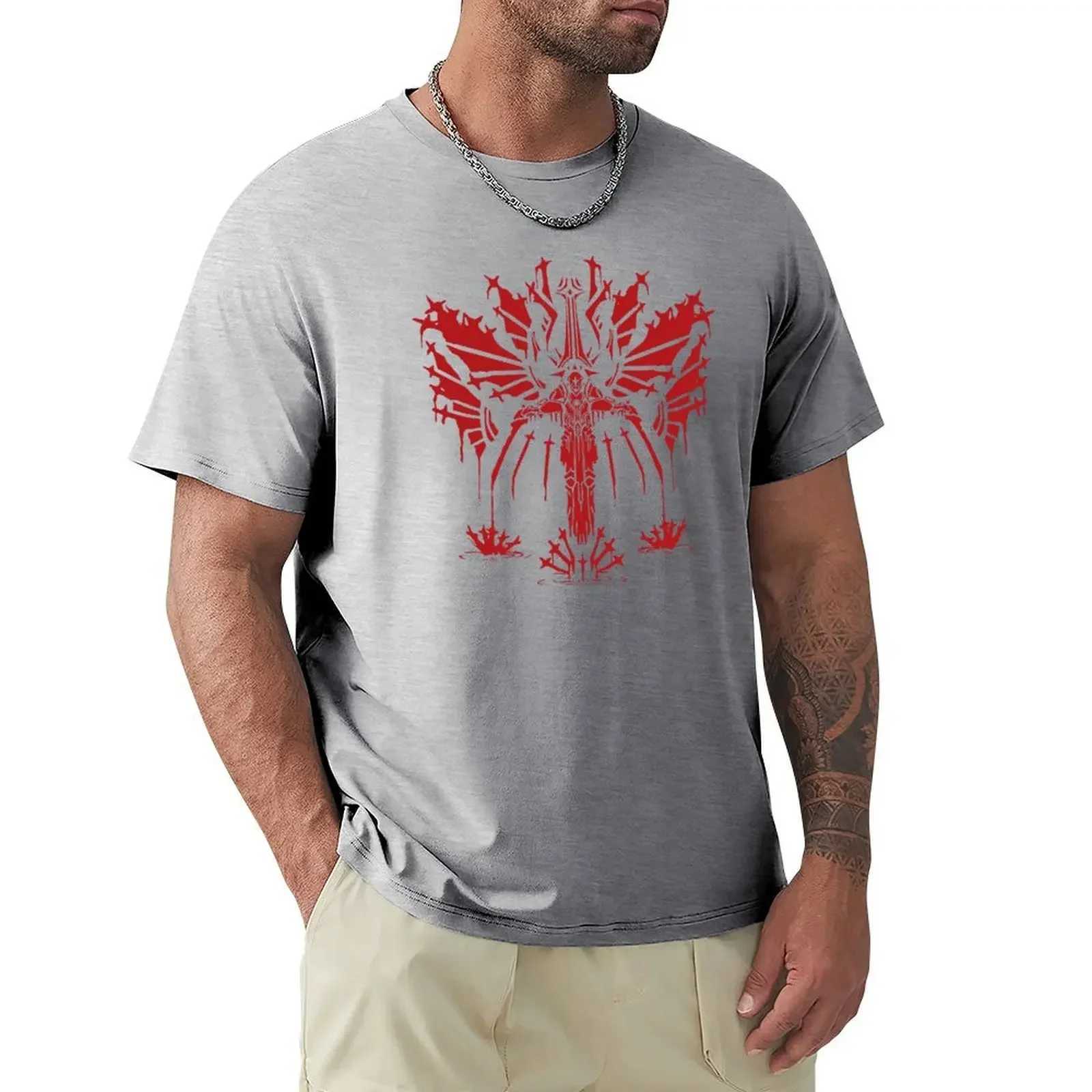 Retro clothing shirts white shirts mens Ultrakill Gabriel T-shirts Cotton anime clothing mens clothing hot selling W241223