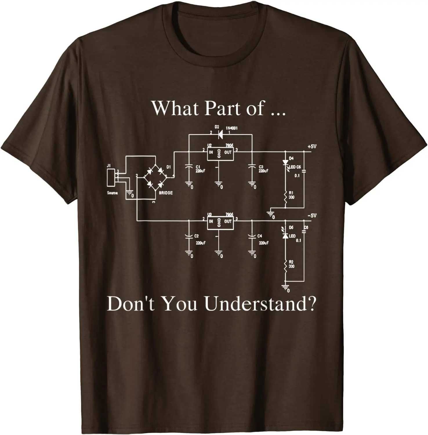 Electrical engineer T-shirt gift funny engineering satire T-shirt printed cotton mens T-shirt printed plain weave W241223