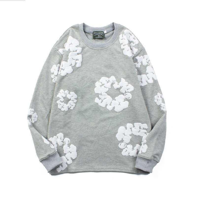 Meichao High Street Hip Hop Cotton Flower Full Print Hoodie Ins Super Hot Casual Loose Long Sleeve T-shirt Unisex Trendy
