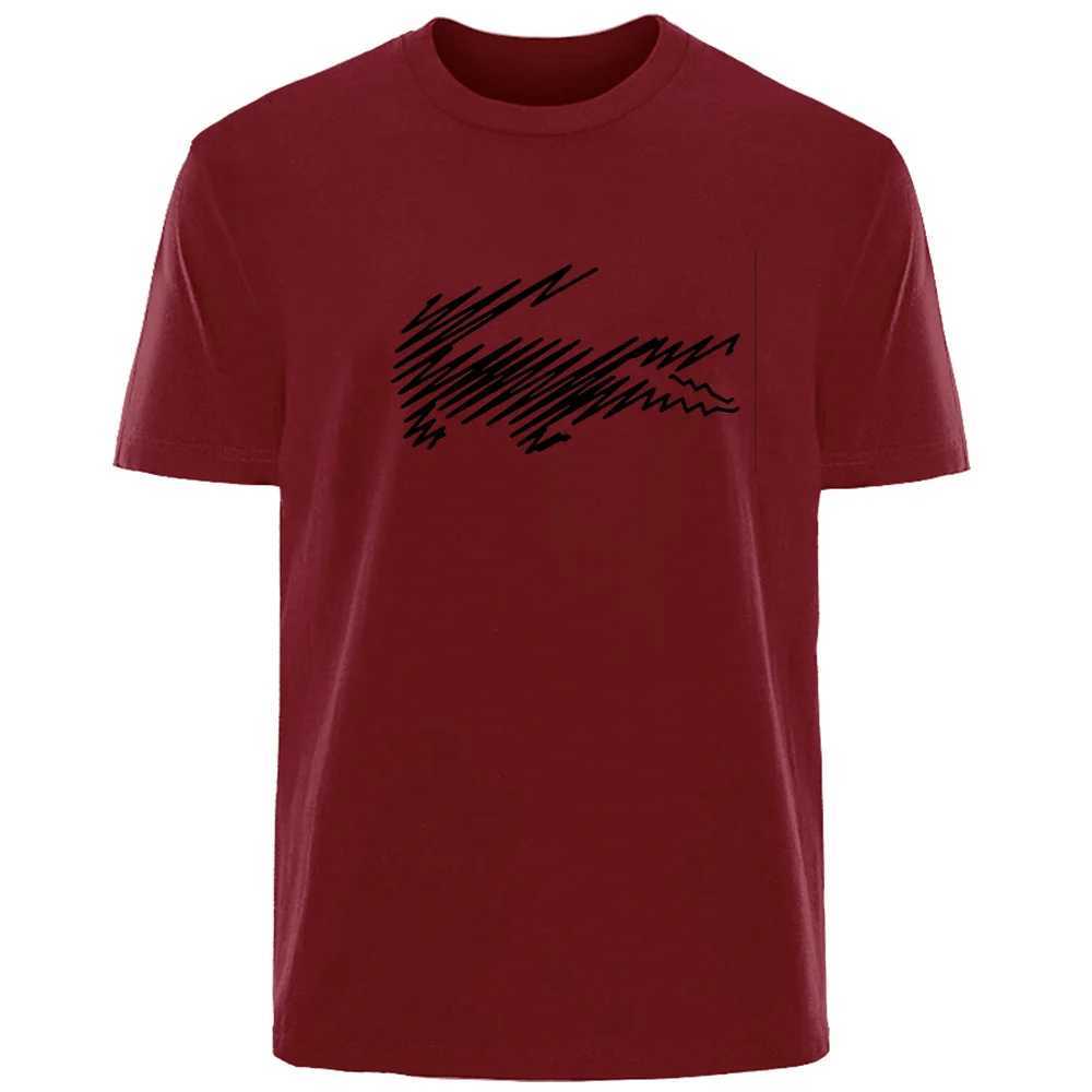 Retro Simple Letter Summer Mens 00% Cotton Comfortable Breathable Casual Fashion T-shirt Outdoor Mens Street Clothing W241223