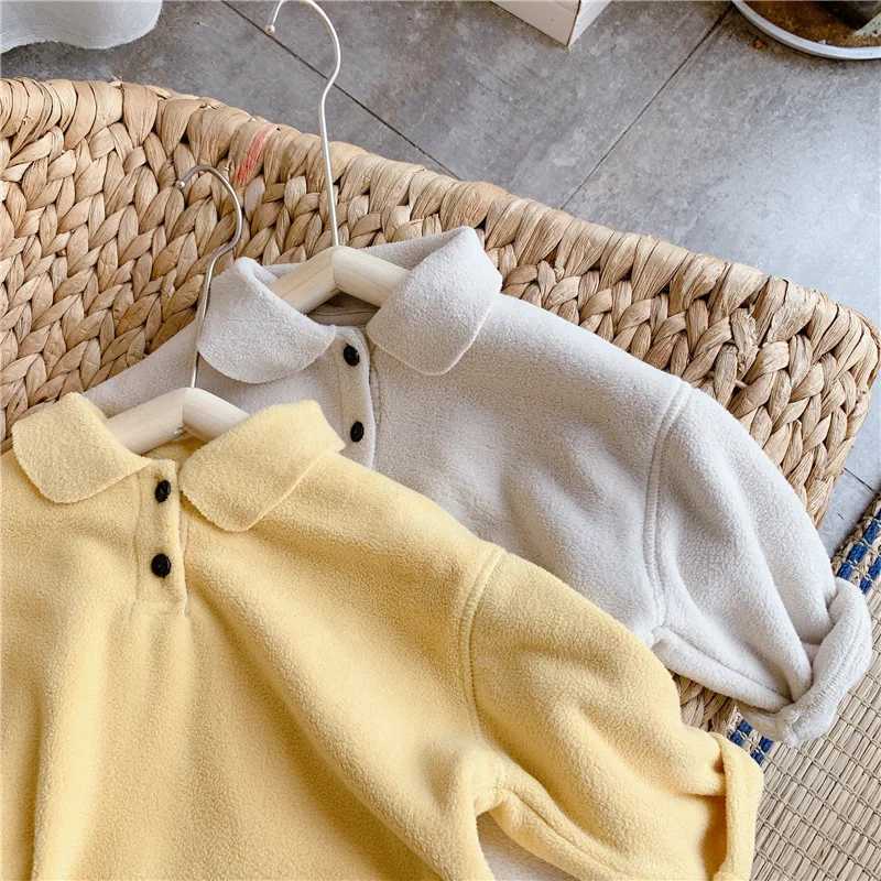 Baby girl boy shirt Berber wool baby warm sports shirt childrens T-shirt family clothes winter spring autumn 1-7Y W241223