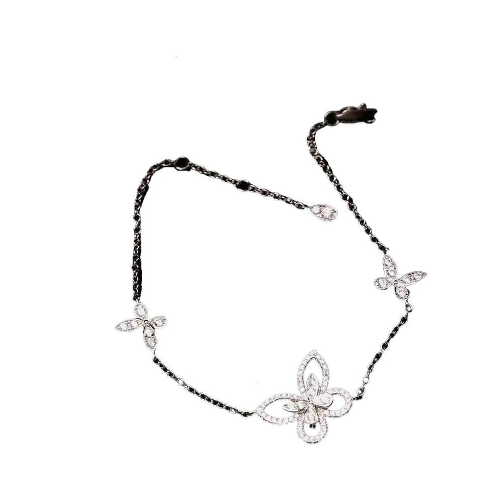 Sier Phantom Butterfly Pendant Necklace for women Five wers with Dia Bracelet designer Jewelry Women collarbone Chain Engagement gift