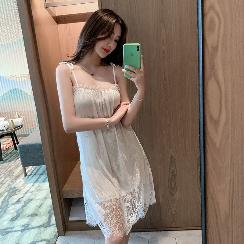 B906-Nightdress for women in summer with padded bra, pure cotton, bra-free, loose, large-size, home clothes, pajamas
