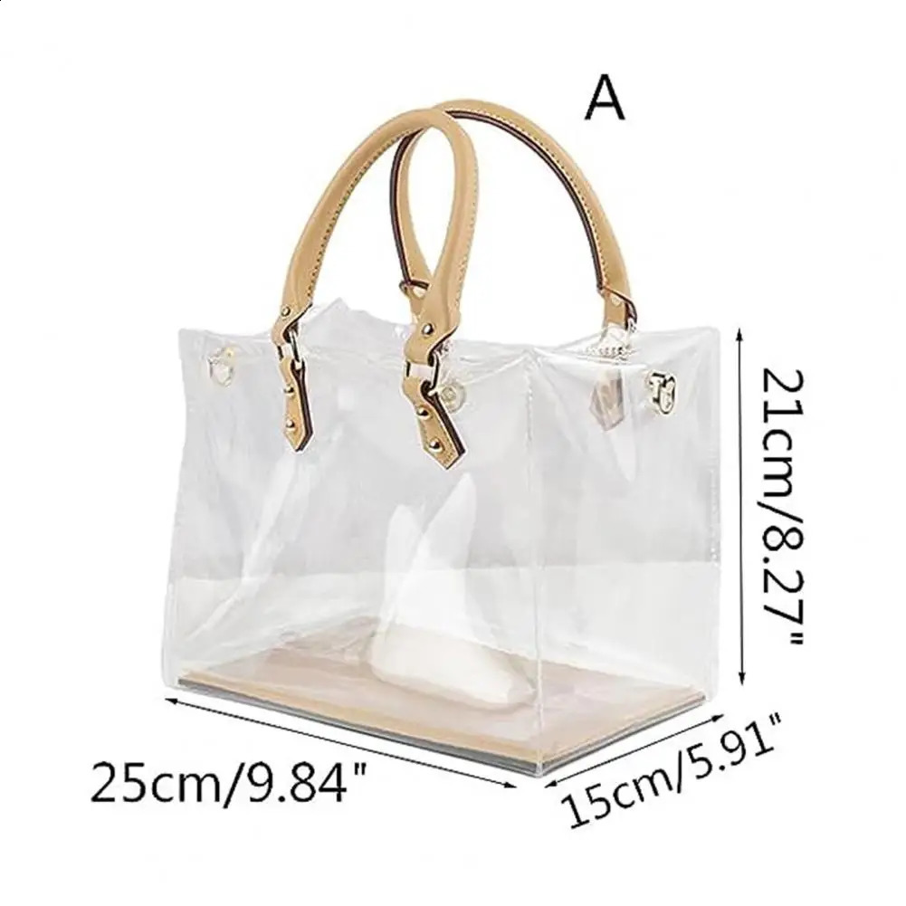 Clear DIY Tote Bag Handbag Making Kit Waterproof PVC Transparent Handmade Tote Bag Summer Beach Pouch Craft Accessories Tool Set 250103bj