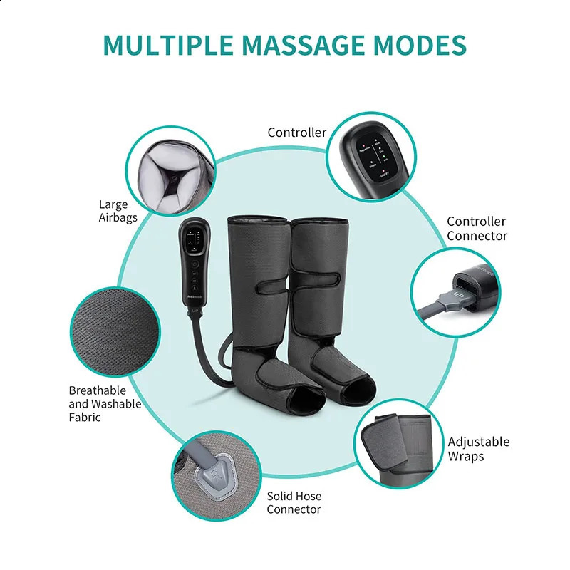 Nekteck Foot Legs Air Compression Massager Calf Wraps Massage for Blood Circulation and Relaxation Physical Massage Boot 241224