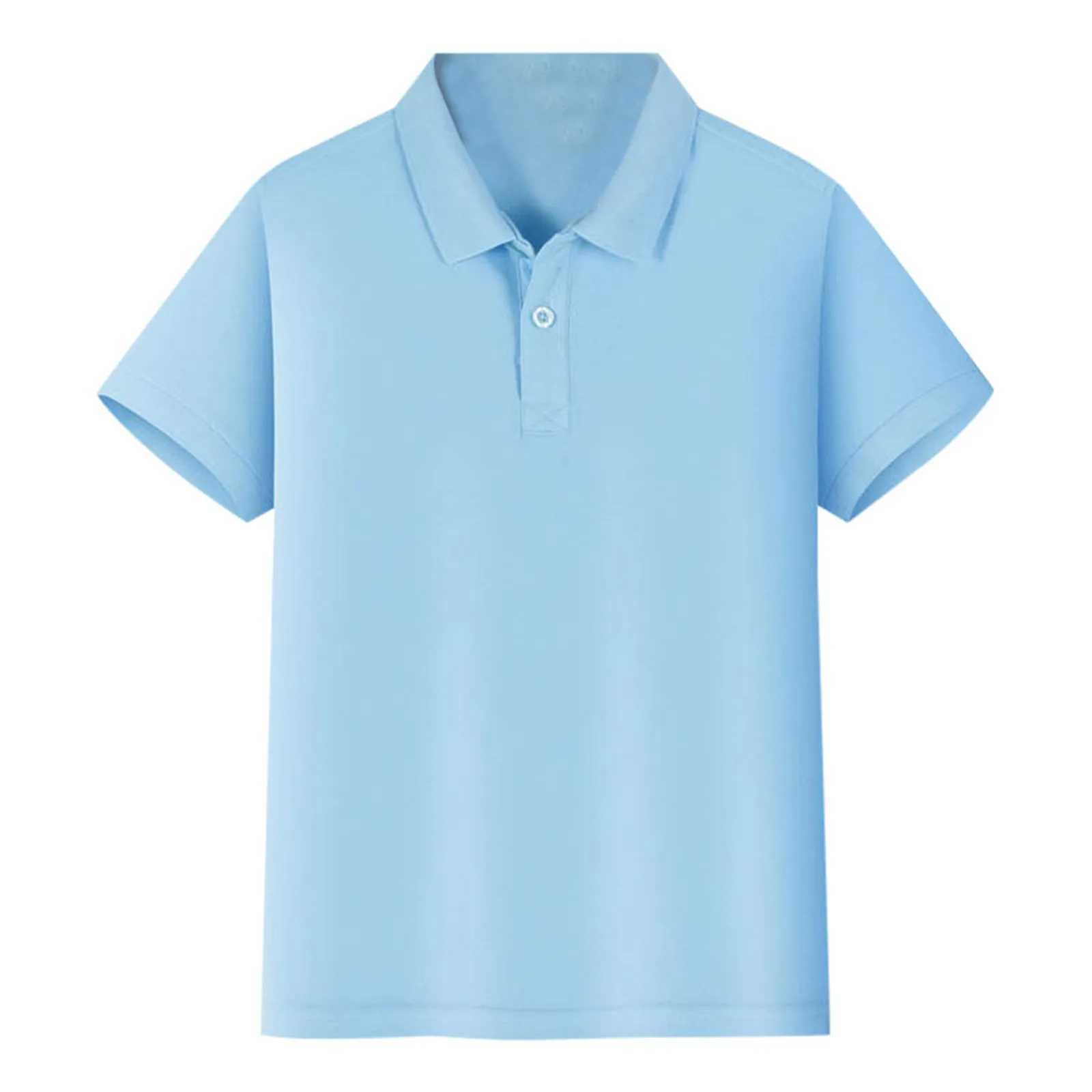 Boys casual classic design slightly elastic cotton polo indoor and outdoor childrens clothing for spring and summer W241223