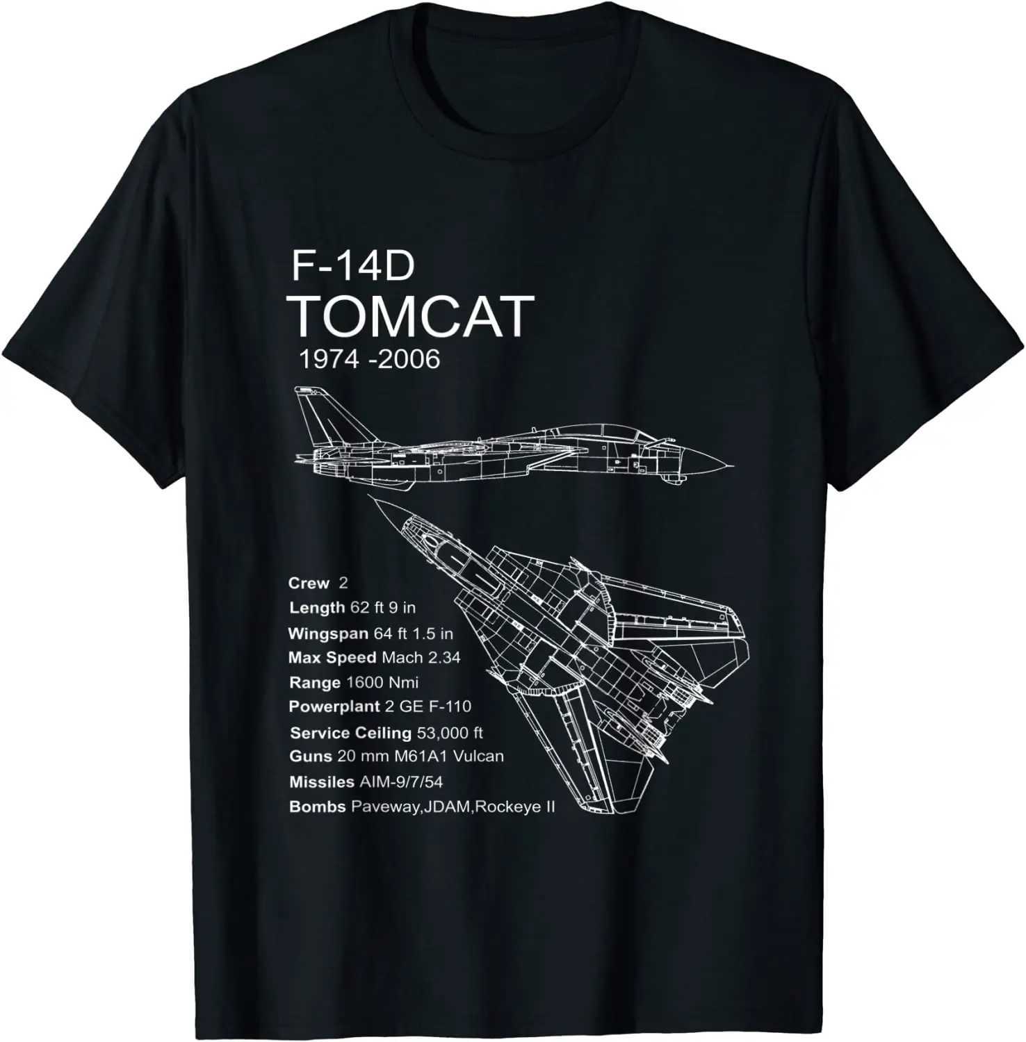 F-4 Tomcat F4 aircraft blueprint mens T-shirt short sleeved casual 00% cotton O-neck summer shirt W241223