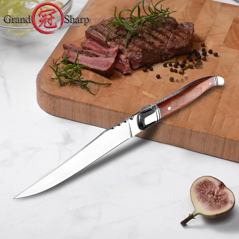 Grandsharp 3.5-inch Laguiole steak knife stainless steel dining table knife flat beef cutter cutlery gift box 241223