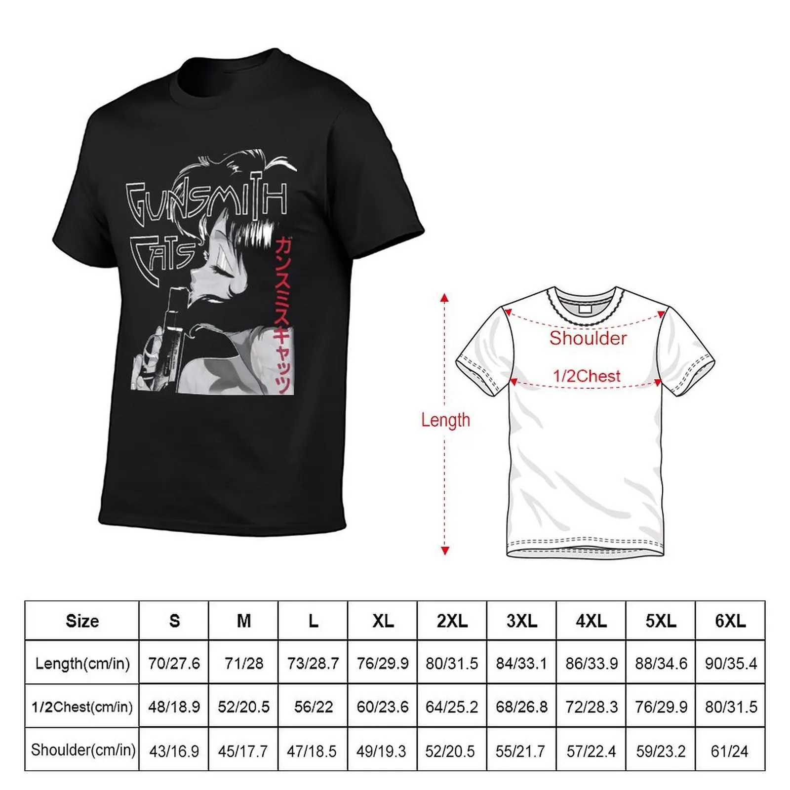 Retro Gunsmith Cats T-shirt custom design with your own graphics regular Kawai clothing mens sportswear W241223