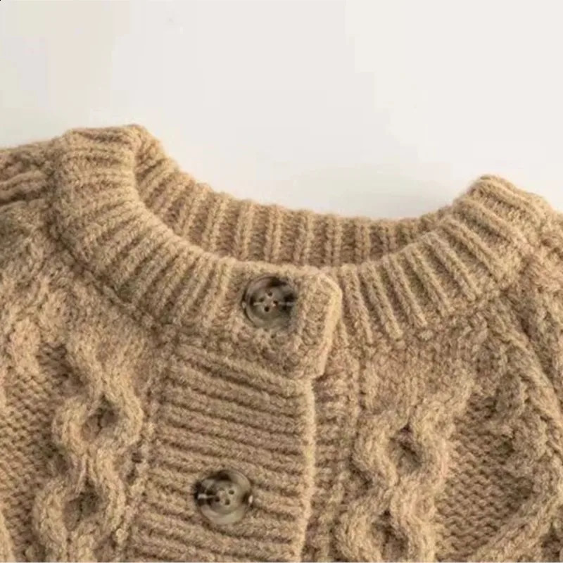 Fashion Baby Girl Boy Knit Cardigan Infant Toddler Child Sweater Autumn Winter Spring Knitwear Coat Baby Clothes 12M-7Y 241223