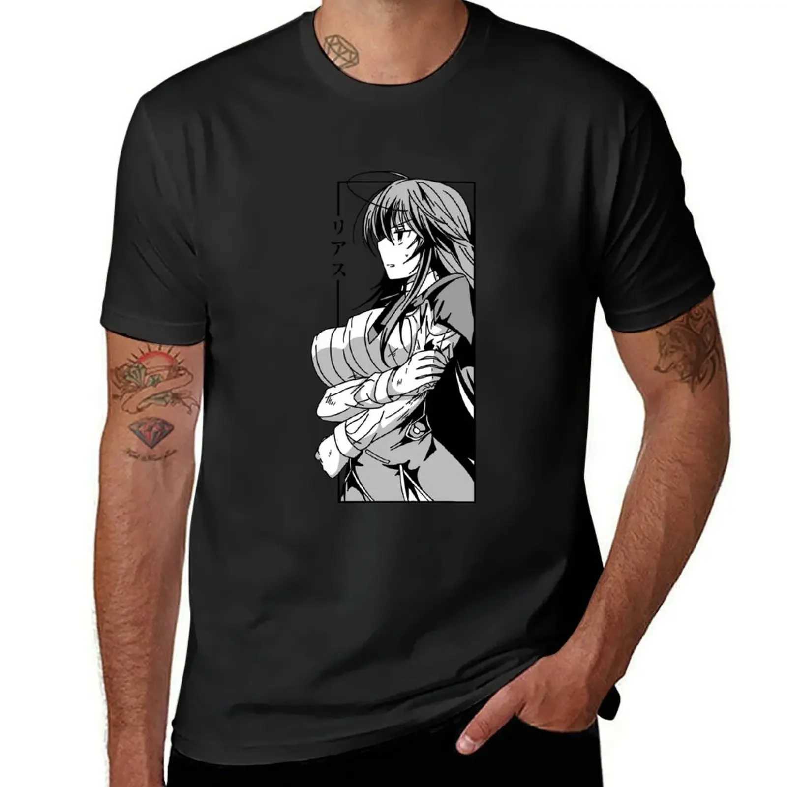 Rias Gremory Waifu plain plus size newly arrived heavyweight style top hot selling clothing round neck information street T-shirt W241223