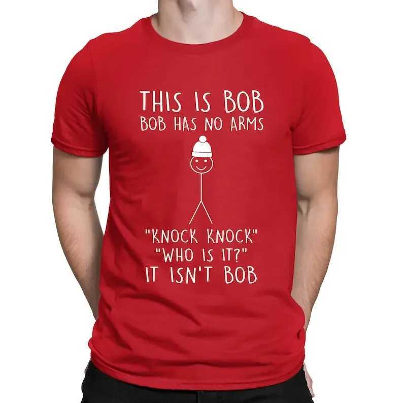 This is Bobs Armless Knock Stick Man Joke Fun T-shirt for Men and Women and XS-XXXL Size Retro Graphic Jacket Simple T-shirt W241223