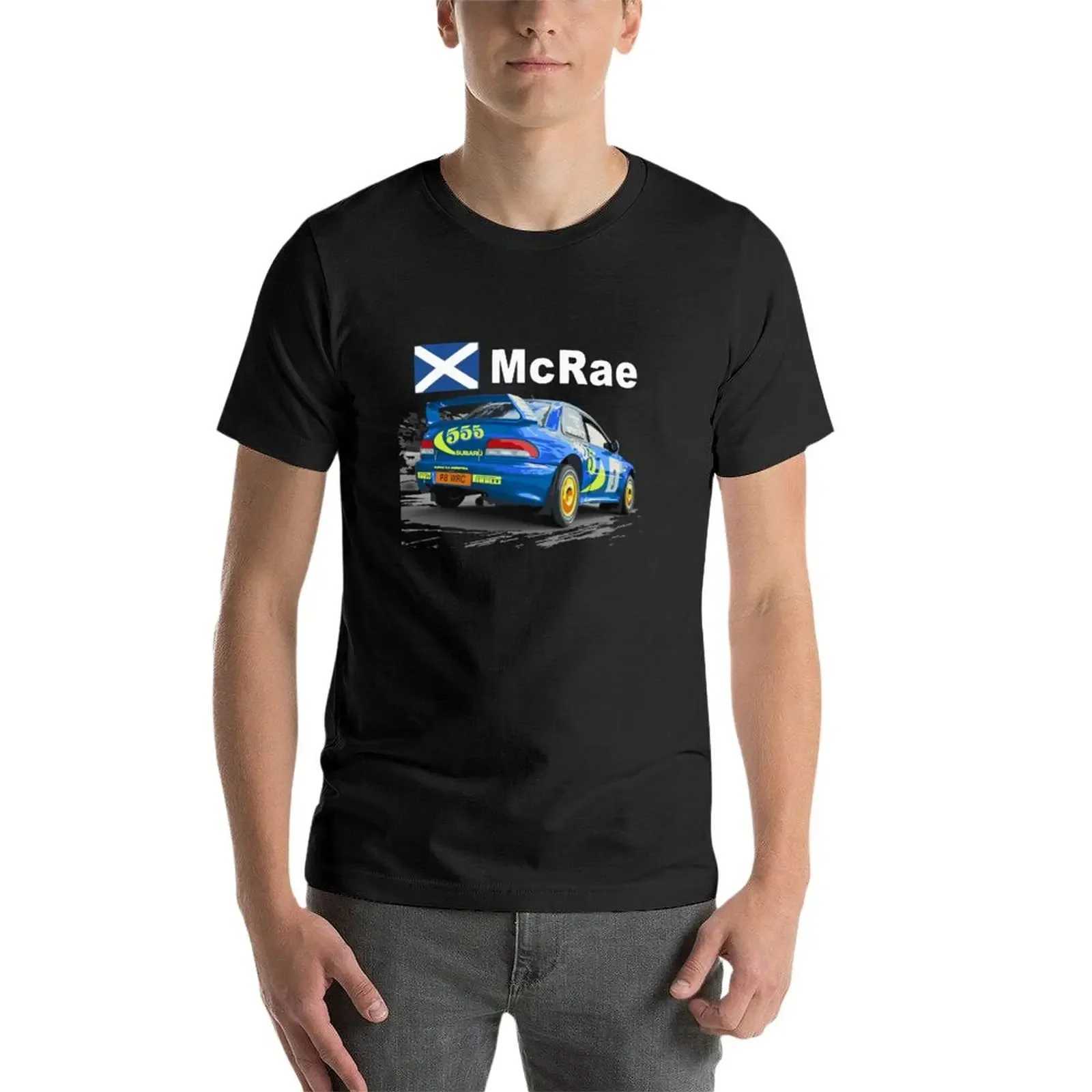 JDM Colin Mcrae World Rally Championship WRC GC8 22B Car 555 Plain Cute Mens Cotton T-shirt W241223