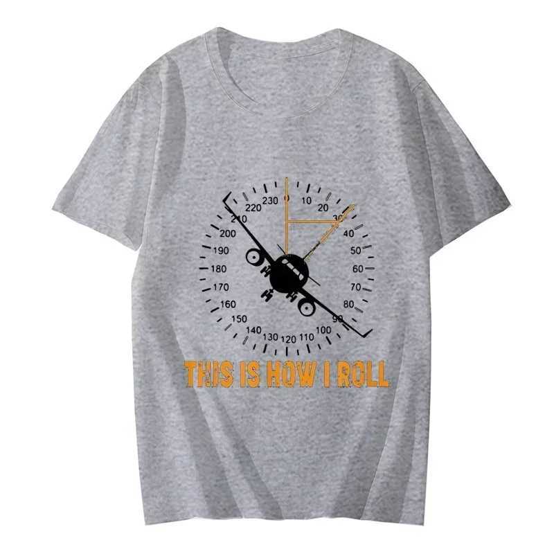This is how I roll airplane pilot T-shirts short sleeved mens tops and customize T-shirts W241223