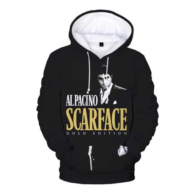 Men's Hoodies Sweatshirts 2021 Movie Scarface 3D Print Hoodie Sweatshirts Streetwear Hoodies Men Women Fashion Pullover Clothes