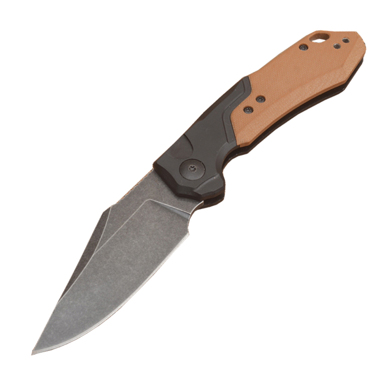 KS7851 Survival Tactical Knife CPM154 Stone Wash Drop Point Blade G10 with Aviation Aluminum Handle Outdoor Camping Hiking EDC Pocket Folder Knives