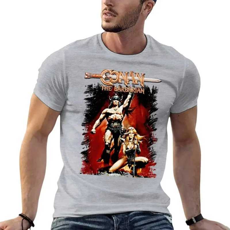 Conan Savage Art T-shirt Animal Print Boys T-shirt Black Mens T-shirt Mens T-shirt W241223