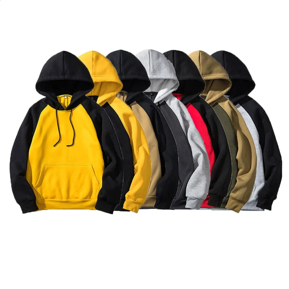 High Quality Pure Black Pullover Hoodie Mens Sports Shirt Womens Large Wool Street Clothing Hoodie Unisex Sudaderas Hombre 241223