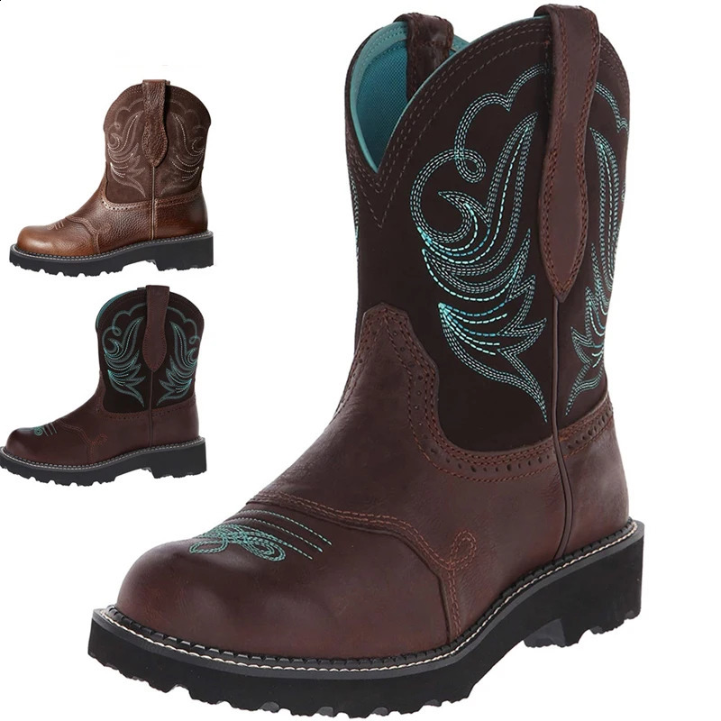Mens denim boots womens Pu leather boots lightweight and comfortable Western style boots Zapatos De Hombre size 35-42 241223