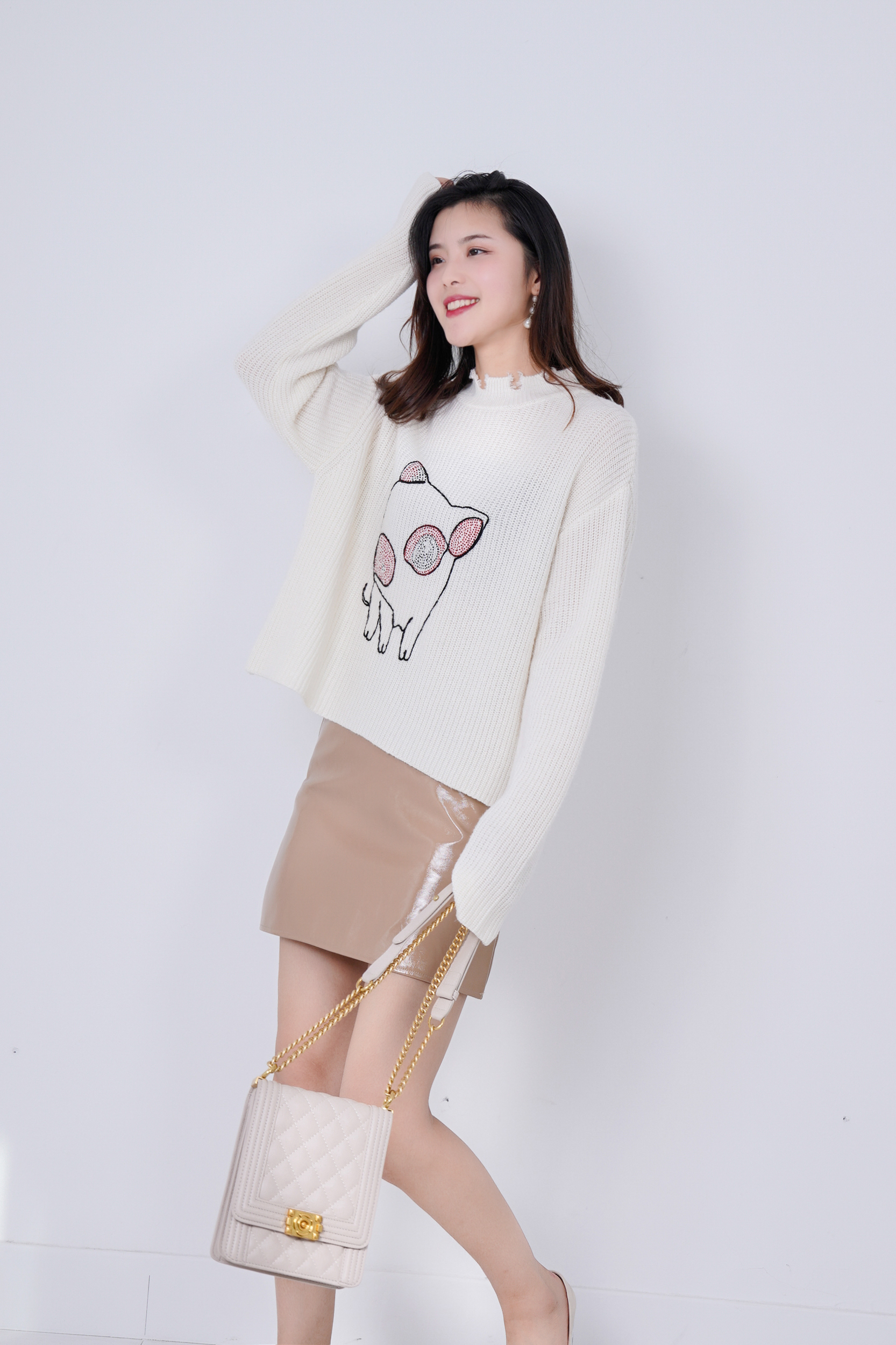 Women's Autumn Winter Wool Sweater - Slim Fit, Stylish Interior Top