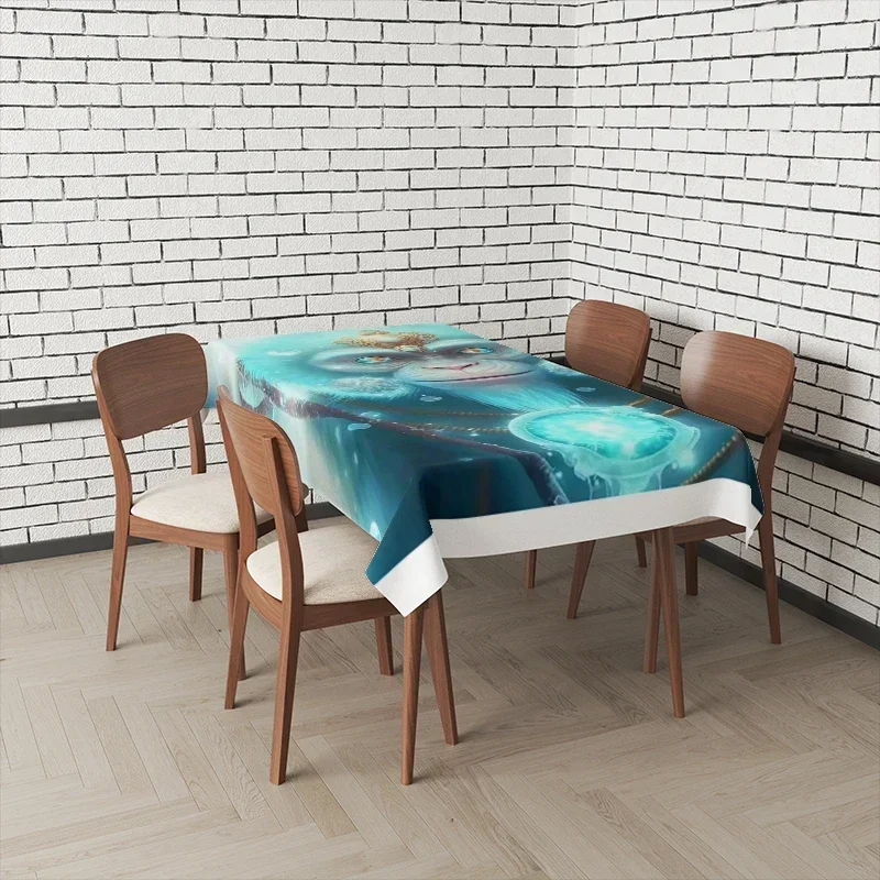 Home tablecloths for dining tables Anime decoration and rectangular table accessories waterproof cloth Anti-stain SFB3
