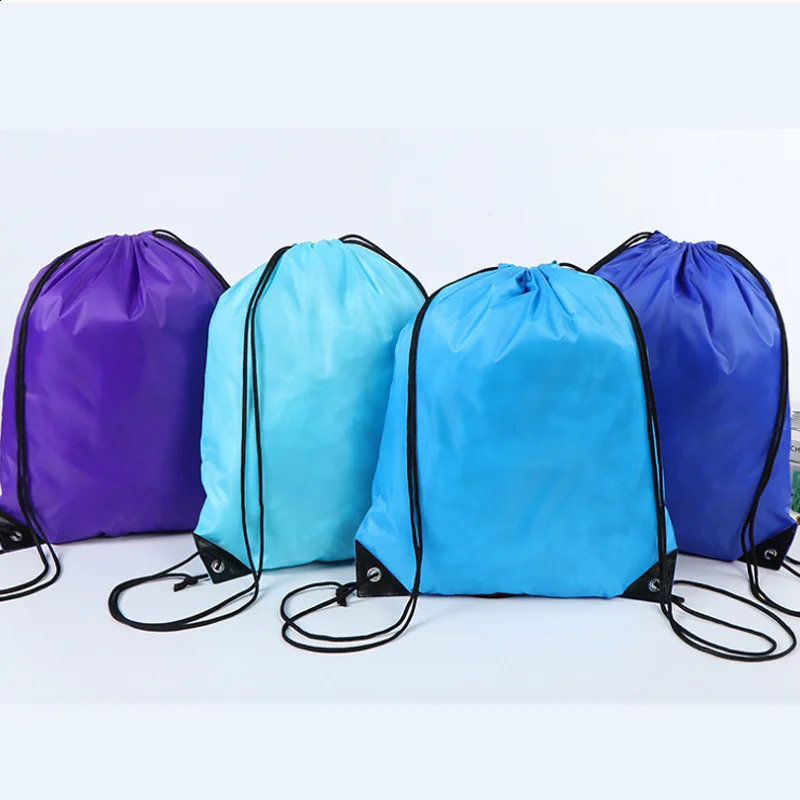 2050Pcs Custom Bag Printing Schoolbag Promotional Outdoor Casual Gym Sport Waterproof Advertising Drawstring Backpack 241213