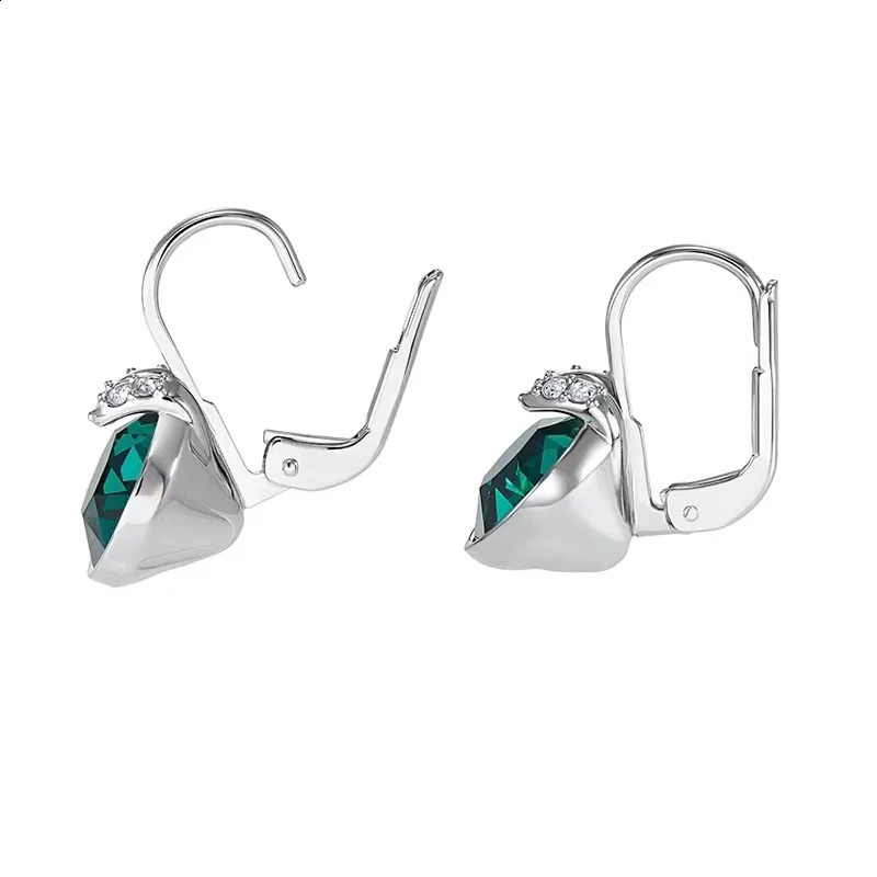 Mini Bella V Drop Earring for Women Friends Birthday Crystals from Austria Round Cut Dangle Silver Gold Color Pierced Jewelry 241224