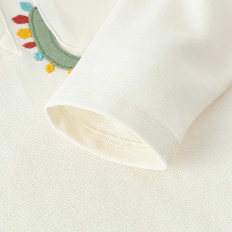 Dave Bella 2024 Autumn Baby Boy Long Sleeve Polo T-shirt Childrens Solid Color Collar T-shirt Top DB3242299 W241223