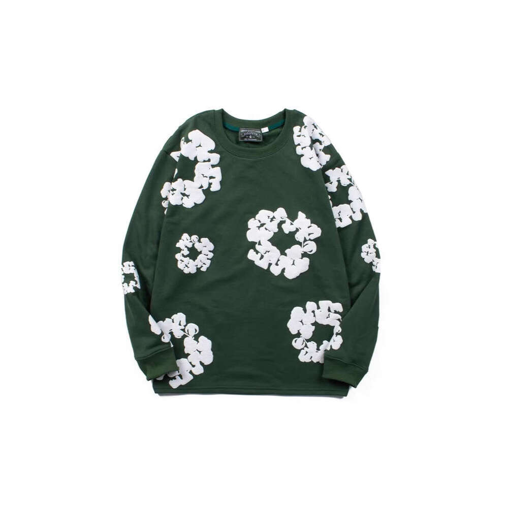 Meichao High Street Hip Hop Cotton Flower Full Print Hoodie Ins Super Hot Casual Loose Long Sleeve T-shirt Unisex Trendy