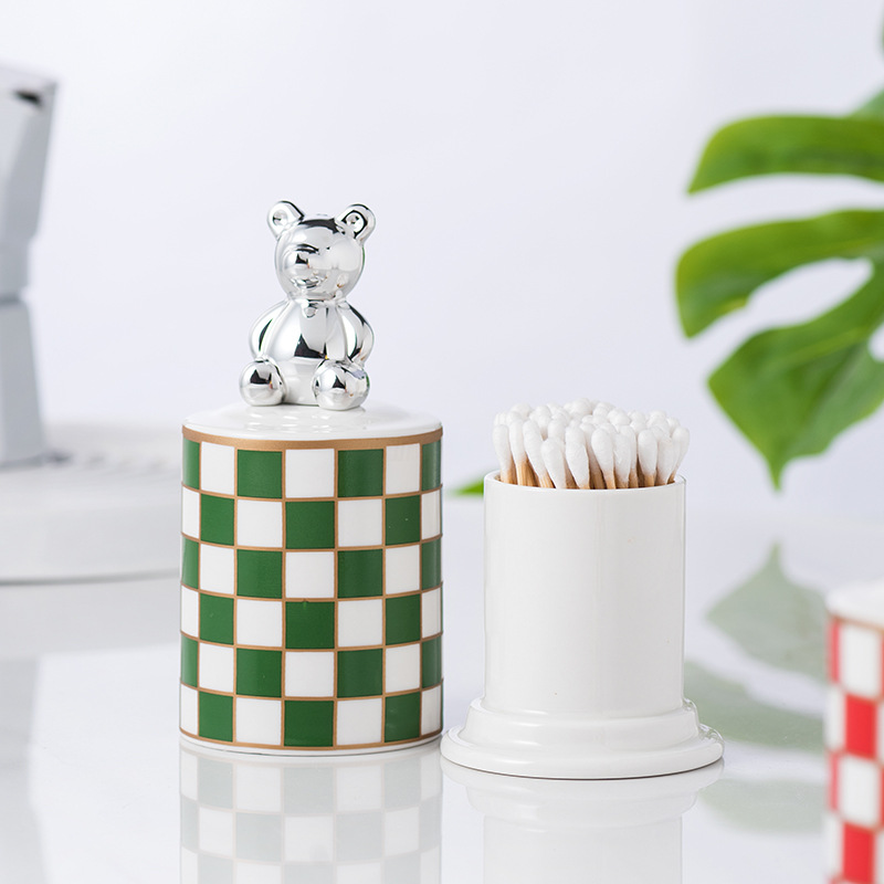 & Courtly Check Enamel Canister Blackandwhite Kitchen Container With Lid Mini 240820 Drop Delivery Ho Housekeeping Ot9Hh