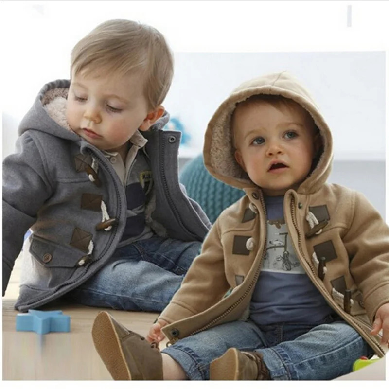 Baby Boys Jacket Coat Children Winter Hoodies Kids Outerwear Clothes Infant Warm Thick Overcoat Outwear Sweater Fur Foat Tops 241223