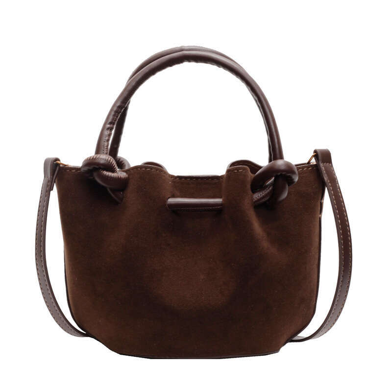 Women's Bags Handbag Retro Leather Ruffled Handbag Fashion With Removable Strap High-Grade Single Shoulder Bag