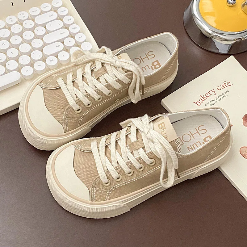 Women's Canvas Shoes Comfortable Versatile Korean Style New Fashion Spring and Summer Girls Sneakers Ins Casual Women Shoes