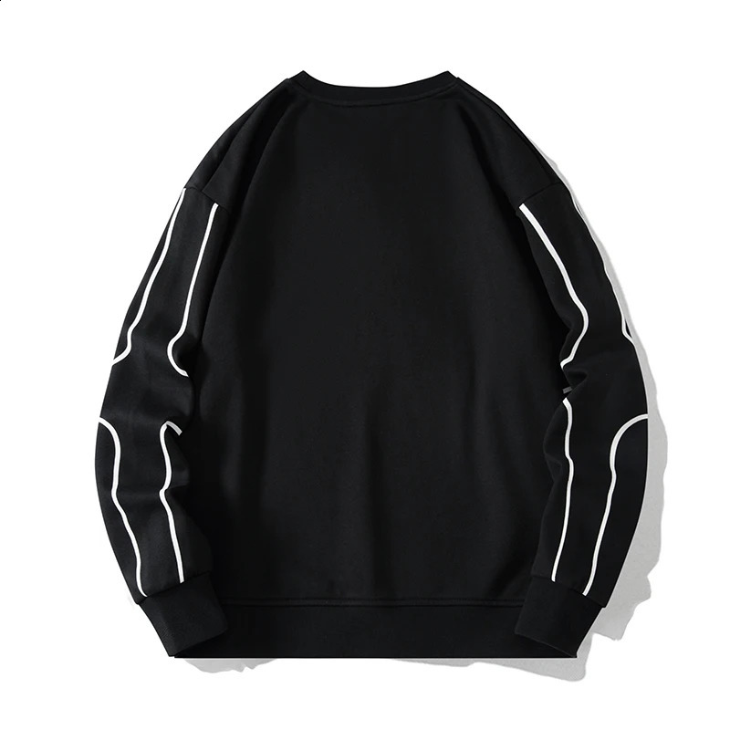 7XL 8XL large-sized long sleeved sweater round neck loose hoodie mens fashion trend high-quality simple fat Harajuku sweater 241223
