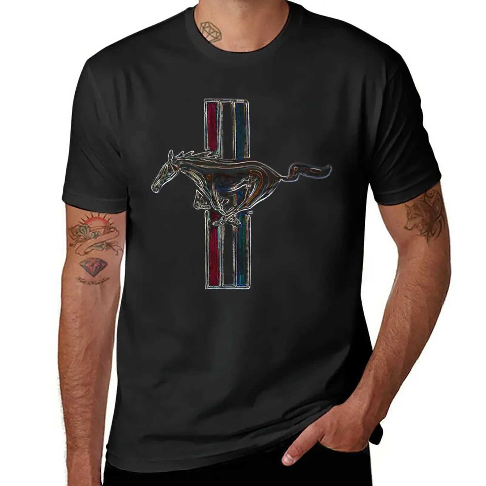 New Ford Mustang colorful T-shirt solid color T-shirt sports shirt suitable T-shirt for men W241223