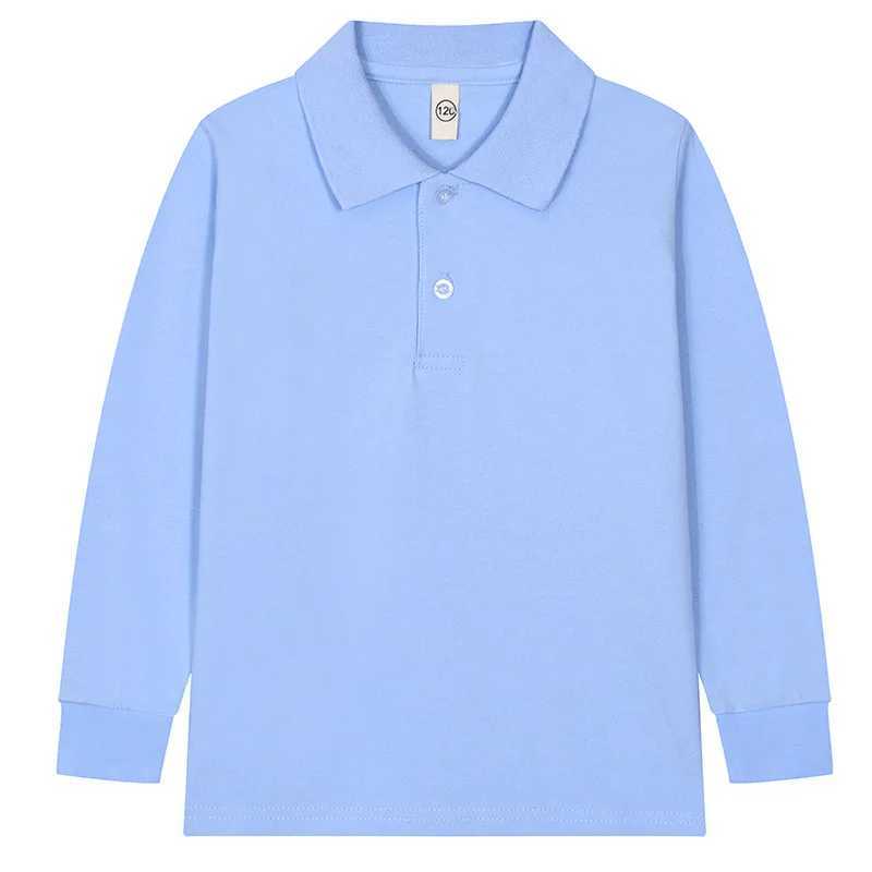Youth cotton T-shirt youth clothing long sleeved polo shirt childrens striped top baby boy sports polo shirt 100-180cm W241223