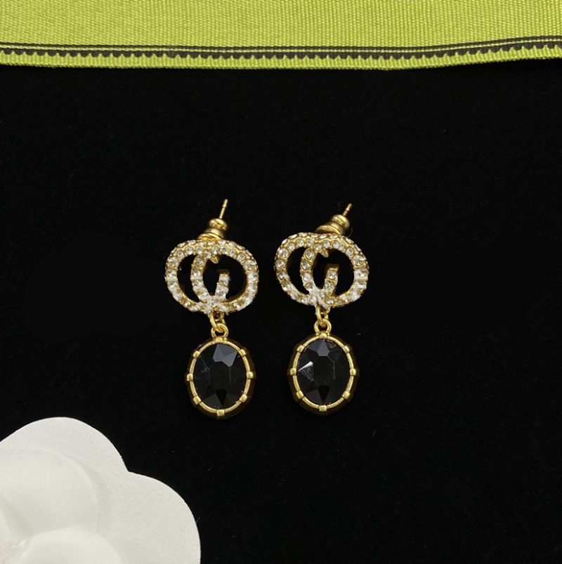 Classic Crystal Dangle Earring Stylish Designer Earrings Eardrop aretes orecchini Exquisite Lover Gift Women Party Wedding Jewelry