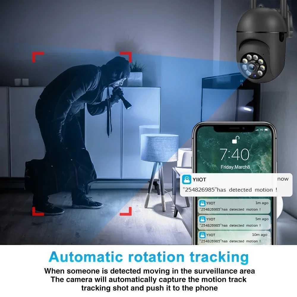 1-4PCS 5G 2.4G WiFi Camera Surveillance Cameras PTZ IP Camera Outdoor Security Protection Camera Two Way Au Auto Tracking Cam Z241224