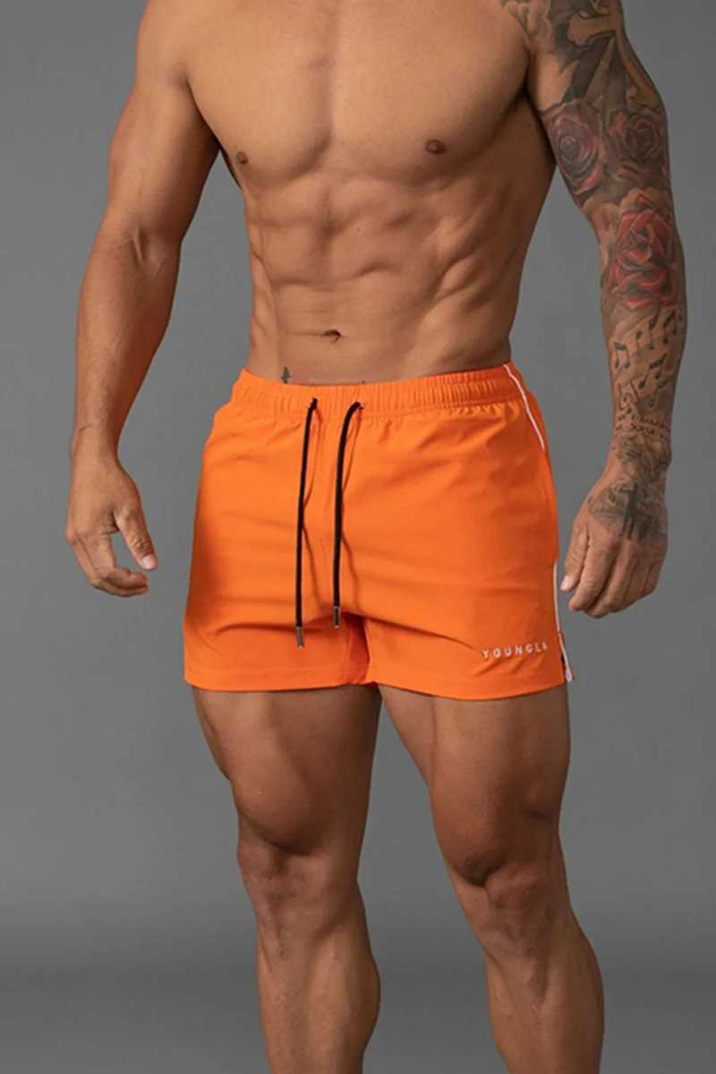 Summer mens short style new gym fitness casual loose shorts outdoor fitness beach quick drying shorts mens brand sports pants W241223