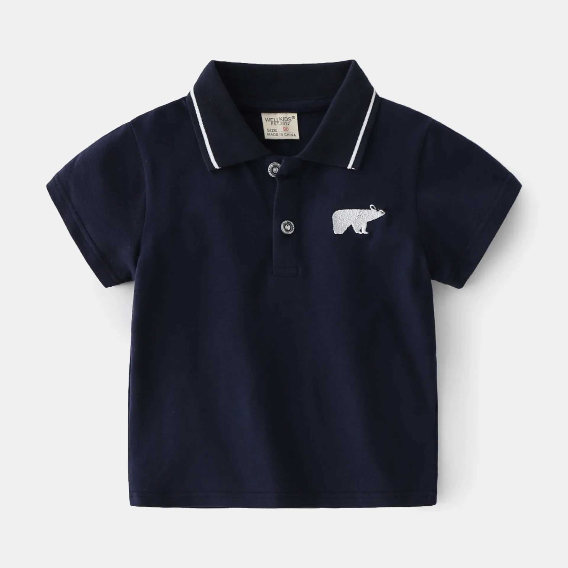 Childrens tops childrens T-shirts soft boys shirts clothing boys polo shirts short sleeved summer animal 4-6Y W241223