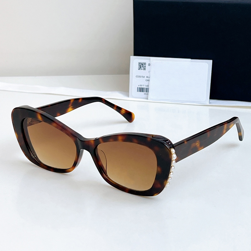 Designer Cat eye sunglasses womens Fashion Acetate Jewelery frame 5481 Luxury sunglasses Summer Outdoor Goggles UV400 Glasses With box