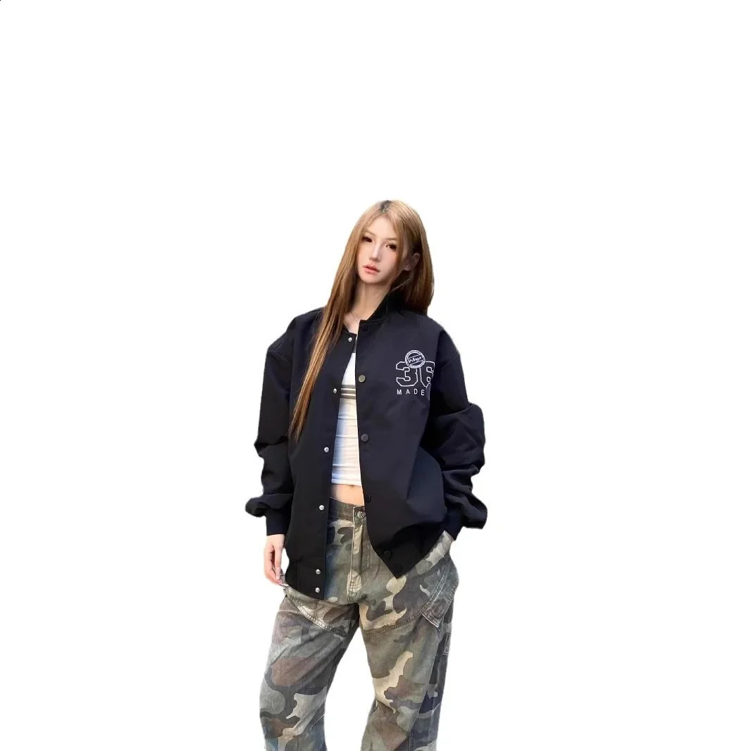 Vintage American Style ed Mens And Womens Loose Fit Versatile Aviation Jacket Niche n Sensibility Trendy Basebal 241224