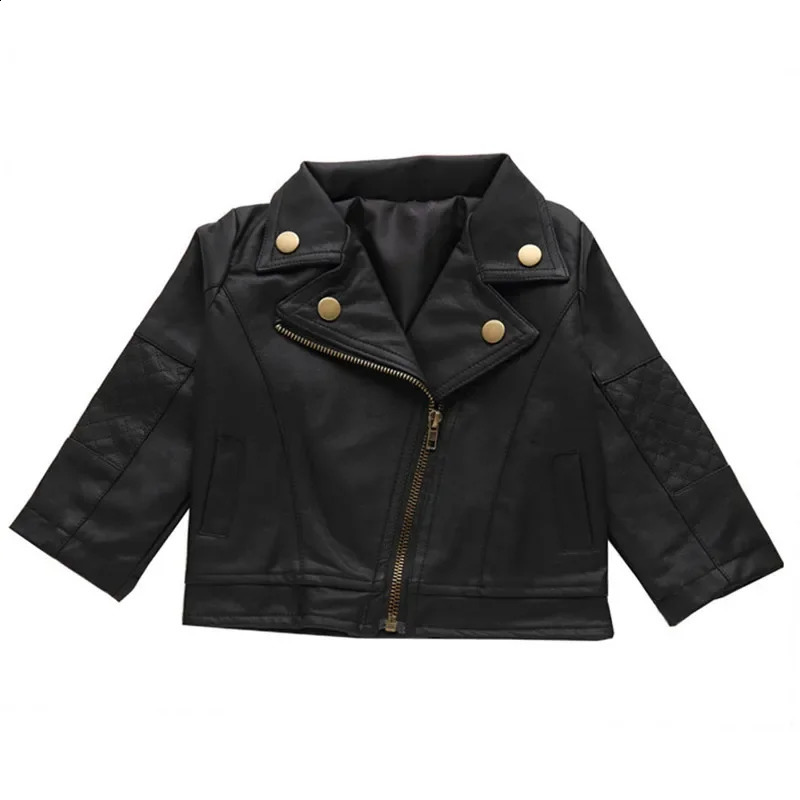 Fashion Baby Boys Leather Jackets PU Coat for Baby Outerwear Infant Jacket Toddler Baby Boy Clothes 241223
