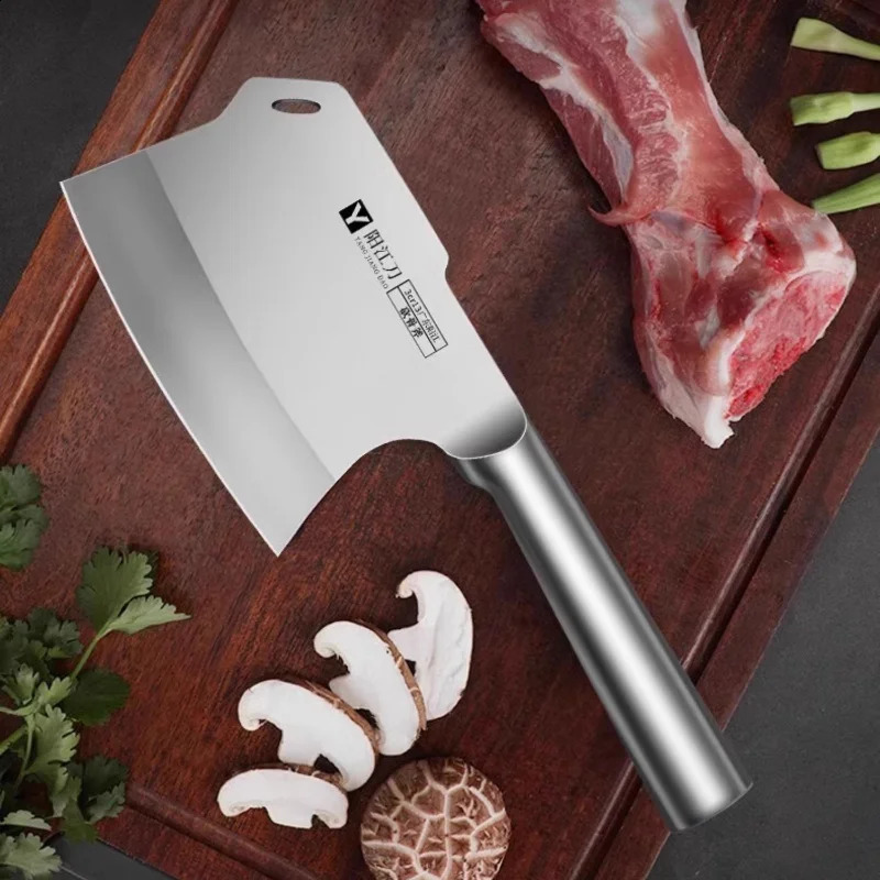 PLYS high hardness bone cutting knife all steel cutting turkey and rib kitchen knife commercial butcher knife 241224
