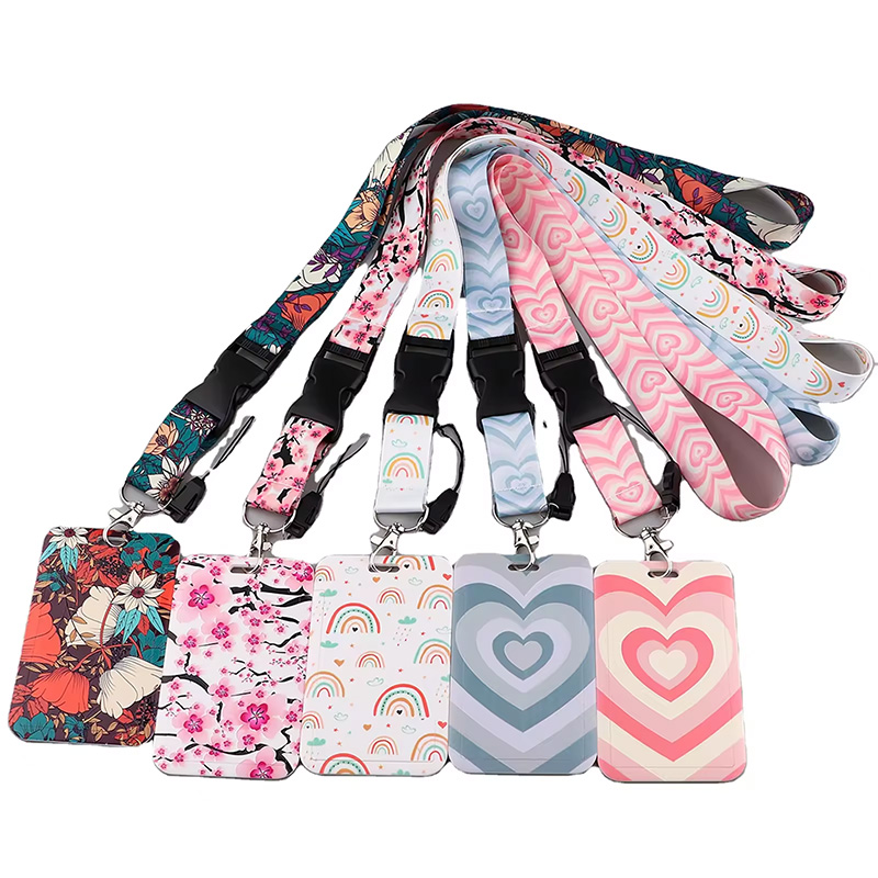 Customization LOGO ID Lanyard Neck Hanging Lanyards for Keys ID Card School ,Polyester Lanyard lanyards,Custom Breakaway Sublimation Keychain Lanyards