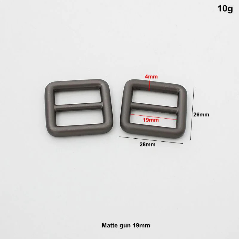 20-100pcs 5 sizes 19-26-32-40-50mm matte gun buckle shoulder strap leather bag shoulder strap adjustable three glue buckle accessory 241223