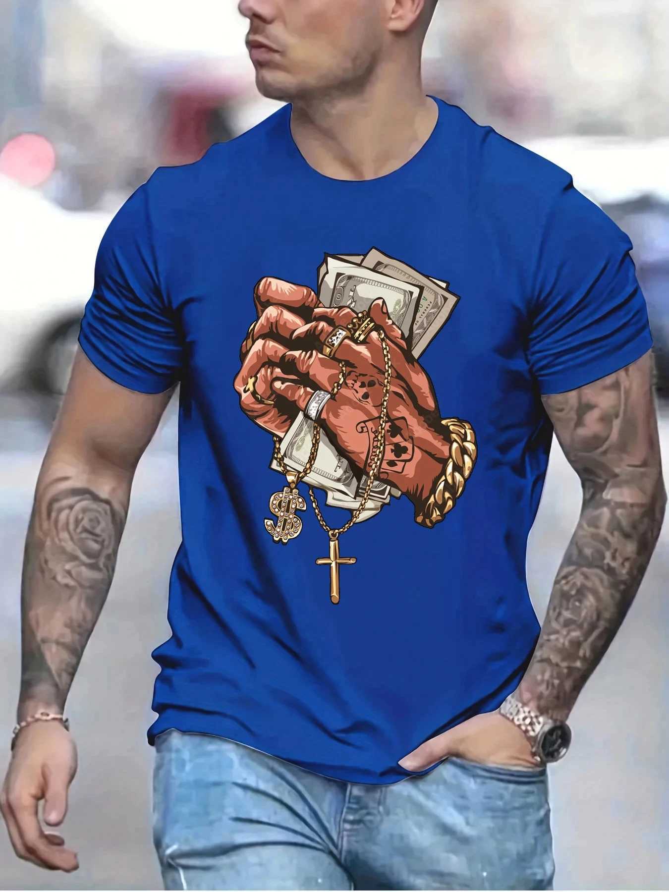 Short sleeved mens sports T-shirt Paris 3D printed simple design fashionable brand clothing casual set new spring/summer W241223