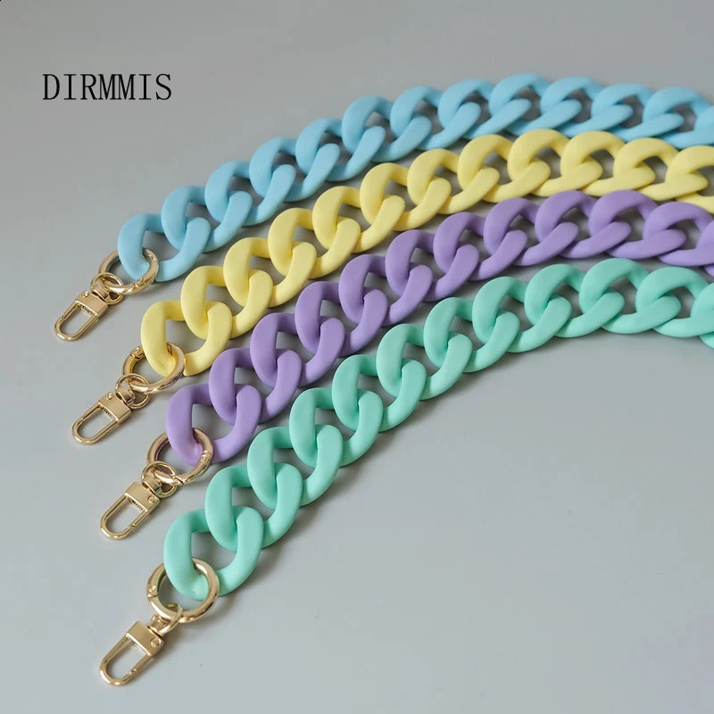 Fashion Womens Handbag Accessories Chain Matte Candy Purple Resin Chain Matte Belt Womens Clutch Shoulder Bag Chain 241223