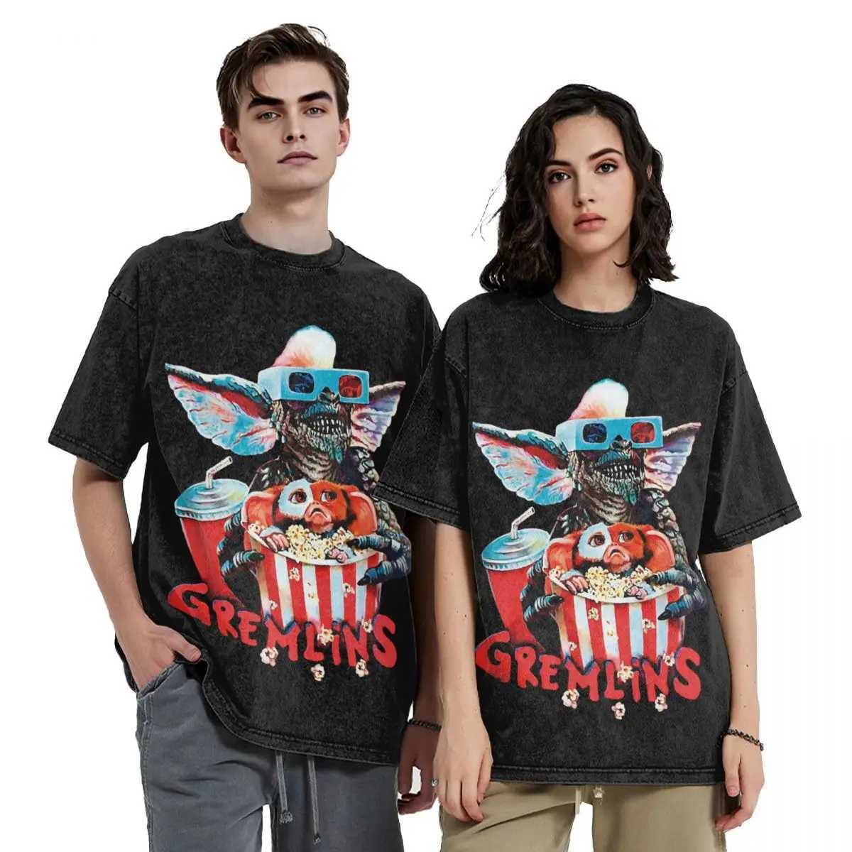 Gremlins t-shirt Kawaii clothing retro anime shirt fun t-shirt for men W241223